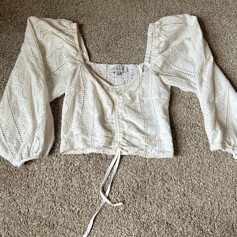 Vici cropped shirt w/ puff sleeve | Small